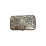 Russian, 19th Century, A sterling silver and niello cigarette case