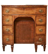 19th Century, A mahogany kneehole desk