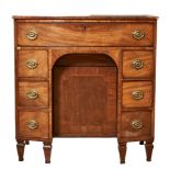 19th Century, A mahogany kneehole desk