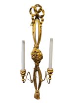 NO RESERVE: British, Circa 1960, A group of three carved giltwood wall lights