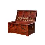 Chinese, 19th Century, A large lacquered gaming trunk