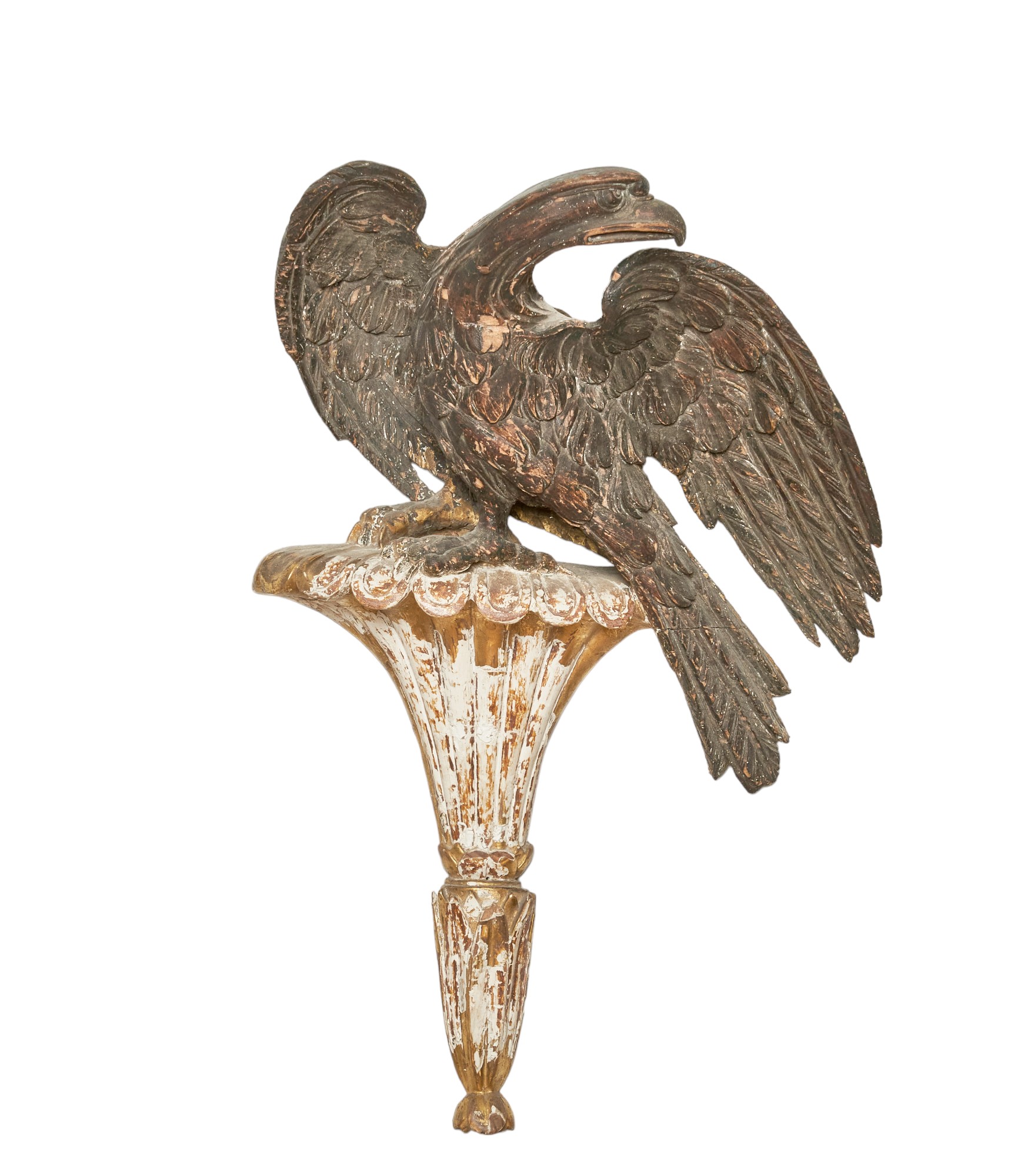 British, Late 18th/Early 19th Century, A carved giltwood eagle and bracket, Along with a circa 1960