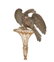 British, Late 18th/Early 19th Century, A carved giltwood eagle and bracket, Along with a circa 1960
