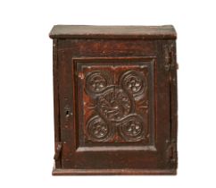 NO RESERVE: British, Jacobean style, A small bread cabinet