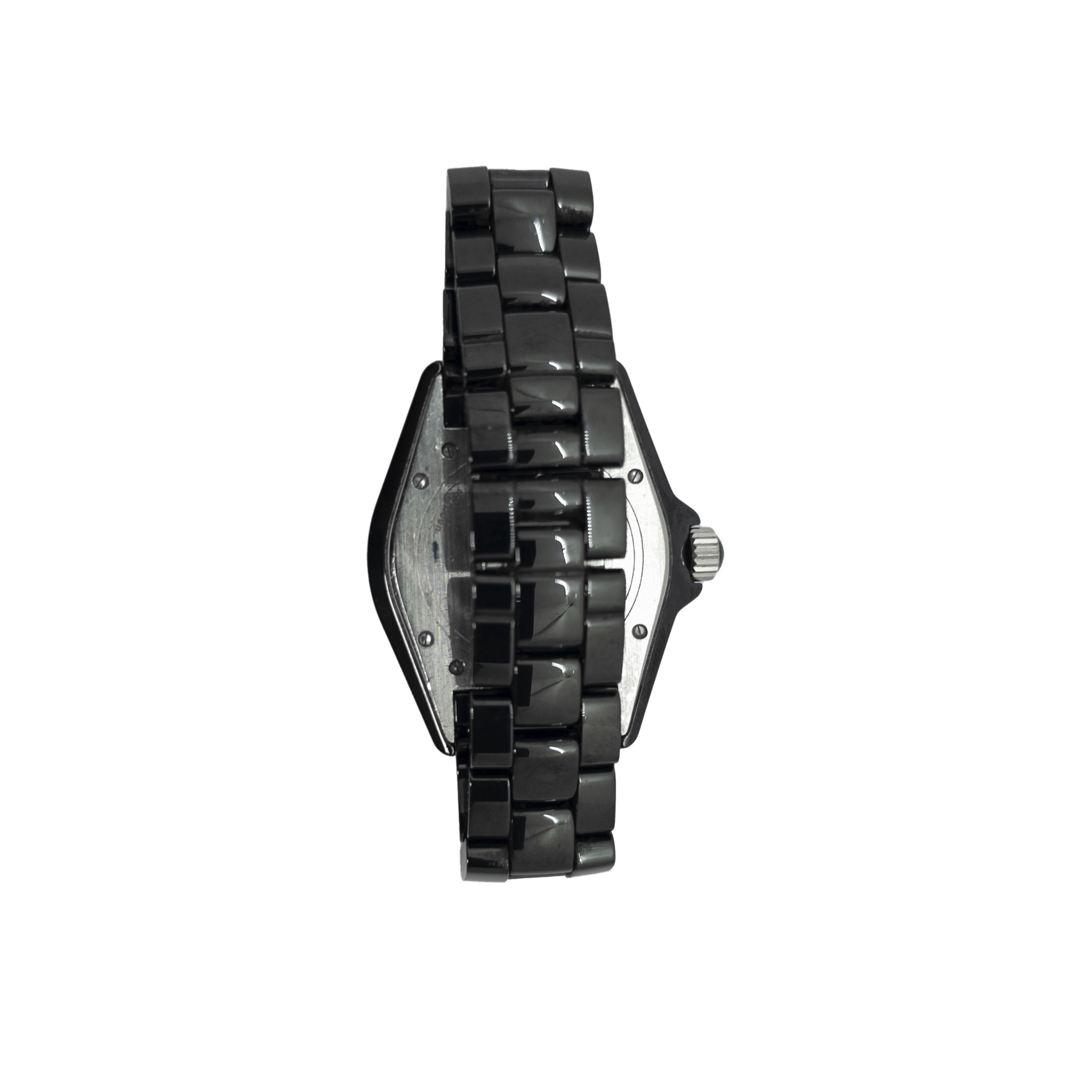 Chanel, Paris, Circa 2008, A diamond-set black ceramic automatic lady's wristwatch - Image 2 of 2