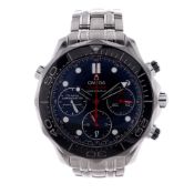 Omega Seamaster Chronograph Black Dial and Black Bezel Diver Watch
