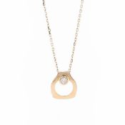 Michael M. 14k Yellow Gold Signature Hidden Bail Diamond Pendant Necklace