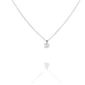 Tiffany & Co Platinum 4 Prong Solitaire Diamond Pendant Necklace