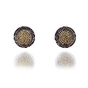 Konstantino Dome Two-Tone Stud Earrings