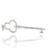Tiffany & Co Sterling Silver Trefoil Key Pendant