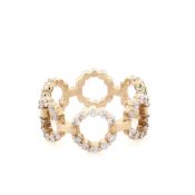 Michael M. 14k Yellow Gold Cloud Infinity Open Circle Diamond Ring