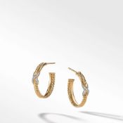 David Yurman 18k Yellow Gold Petite X Design Diamond 1