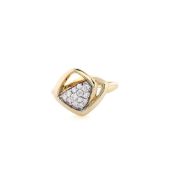 Judith Ripka 14k Yellow Gold Selvaggia Ring with Diamonds