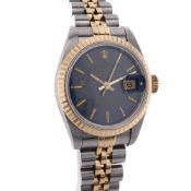 Ladies' Rolex Two-Tone Oyster Perpetual Datejust with Navy Blue Dial