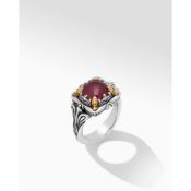 Konstantino Two-Tone Ruby Doublet Ring