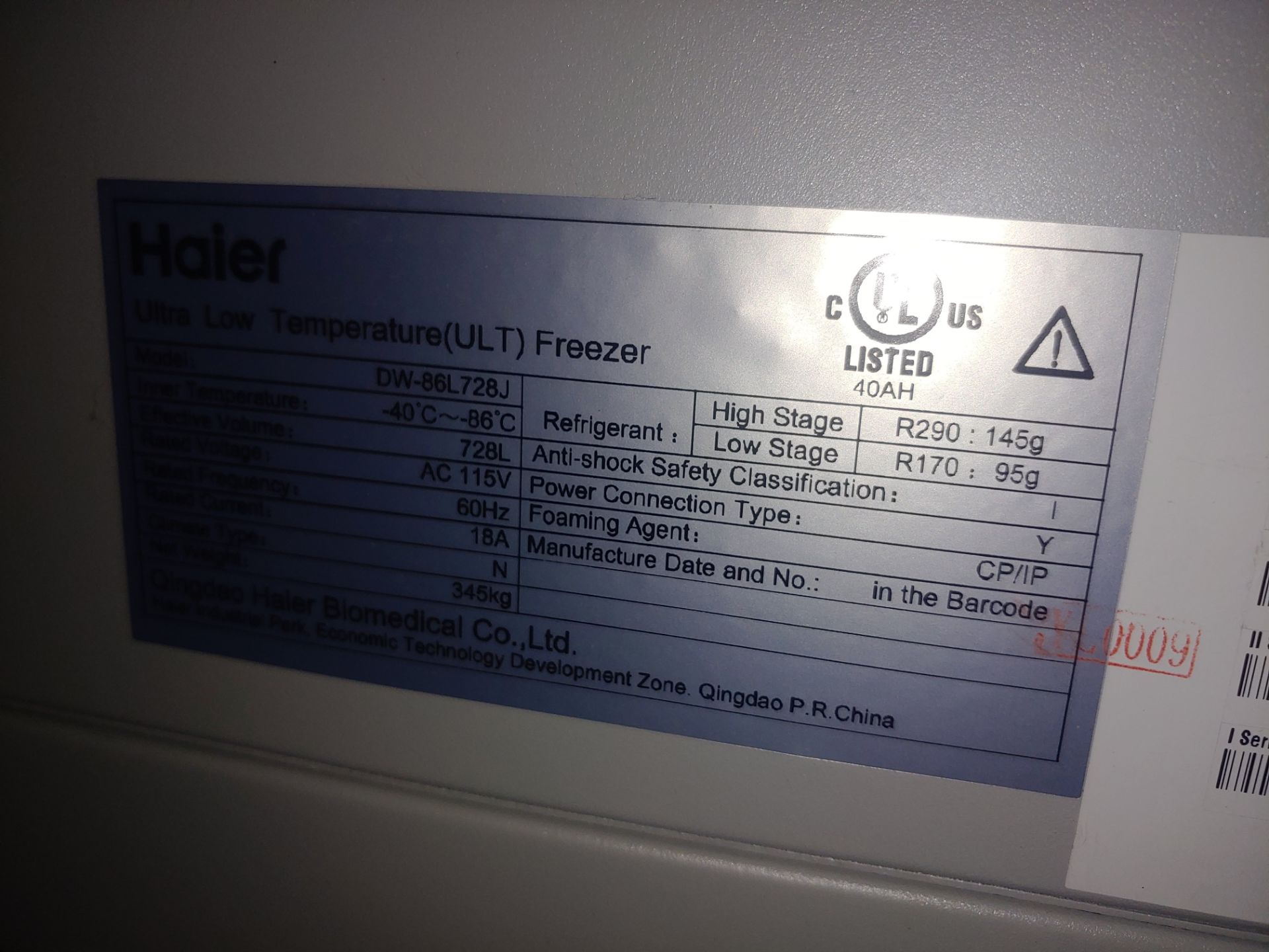 Ultra Low Temp Freezer, Sayre, PA - Image 2 of 2