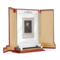 A large silver frame with autographed photograph of Winston Churchill, Cartier, London, 1941