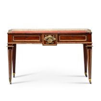 A Regency brass-mounted and mahogany library desk, circa 1815, in the manner of John Mclean