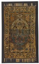 A Fereghan silk rug, West Persia, circa 1890
