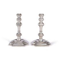 Royal: A Pair of German Silver Candlesticks, One Conrad Hermann Mundt, The Other Alexander Heinrich