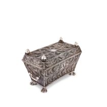 A Silver Filigree Casket, Probably Batavian, Late 18th-Early 19th Century