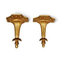 A Pair of Neoclassical Style Giltwood Brackets, late 19th/20th Century