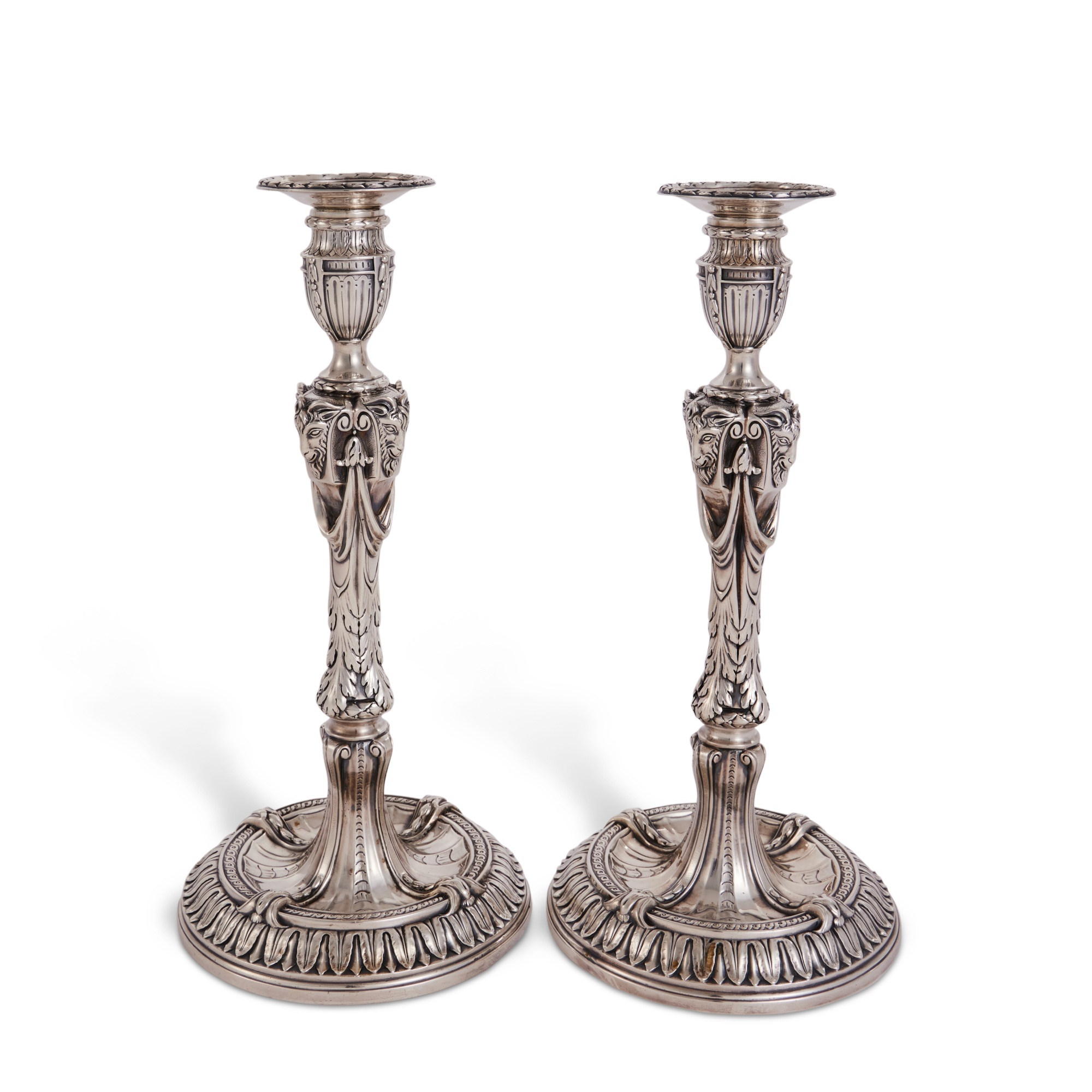 A Large Pair Of George III Silver Candlesticks, Frederick Kandler, London, 1777 - Image 3 of 6