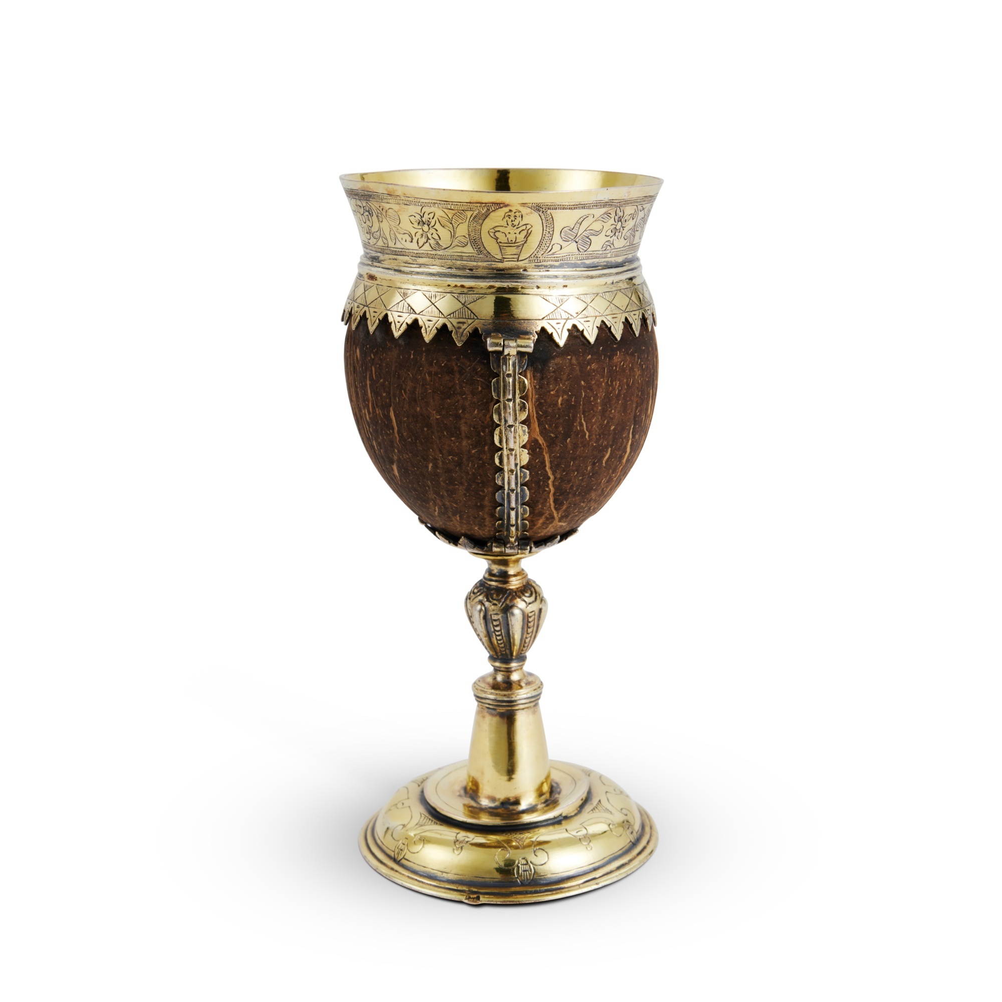 A Silver-Gilt-Mounted Coconut Cup, Probably German, Early 17th Century - Image 3 of 4