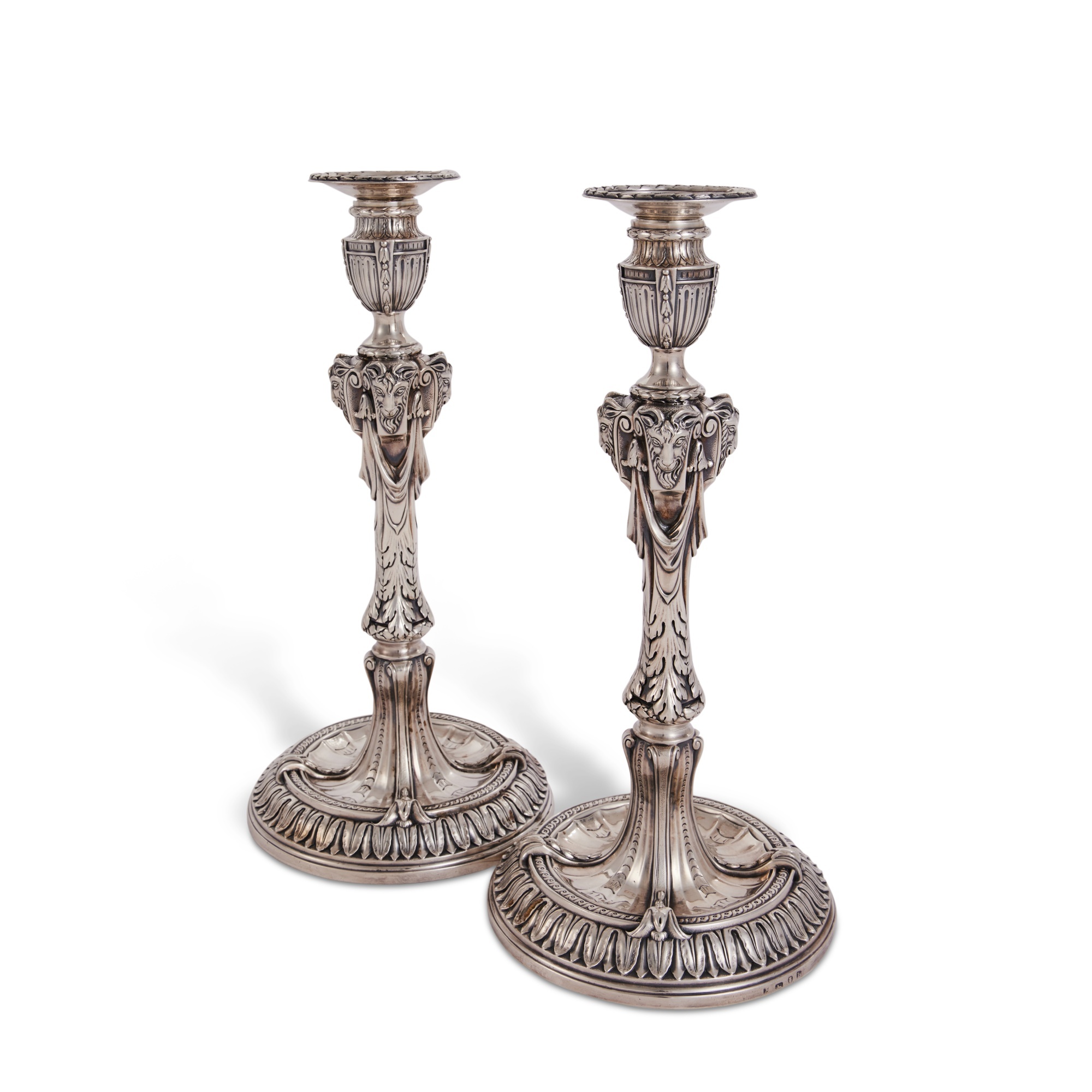 A Large Pair Of George III Silver Candlesticks, Frederick Kandler, London, 1777