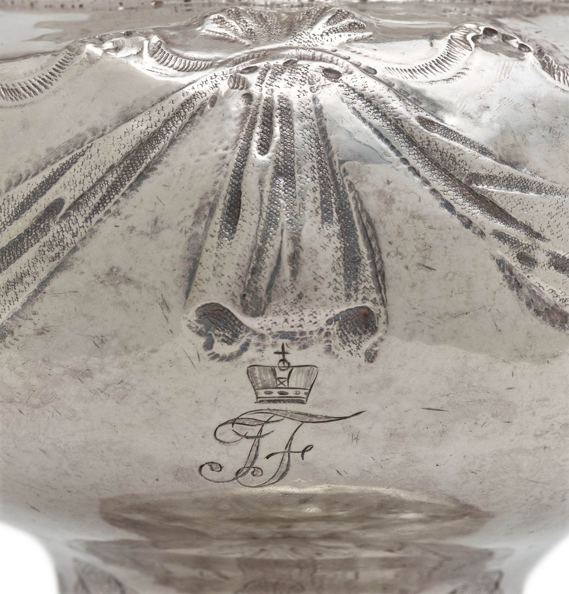 Royal: A Pair of German Silver Large Flower Vases, Johann Adolff Lambrecht, Hamburg, Circa 1670 - Image 7 of 8