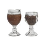 Two Silver-Mounted Coconut Cups, Probably English, Mid-17th Century