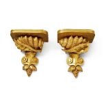 A Pair of Neoclassical Style Giltwood Brackets, late 19th/20th Century