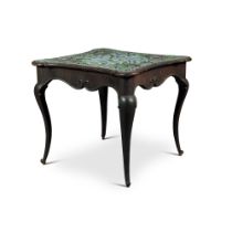 Royal: A North German Rococo Beadwork and Stained Walnut Games Table by Johann Michael van Selow,