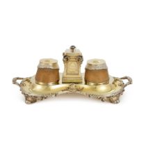 Waterloo: A Victorian Silver-Gilt Equestrian Commemorative Inkstand, John Mortimer & John Samuel