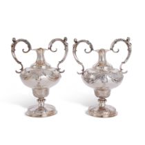 Royal: A Pair of German Silver Large Flower Vases, Johann Adolff Lambrecht, Hamburg, Circa 1670