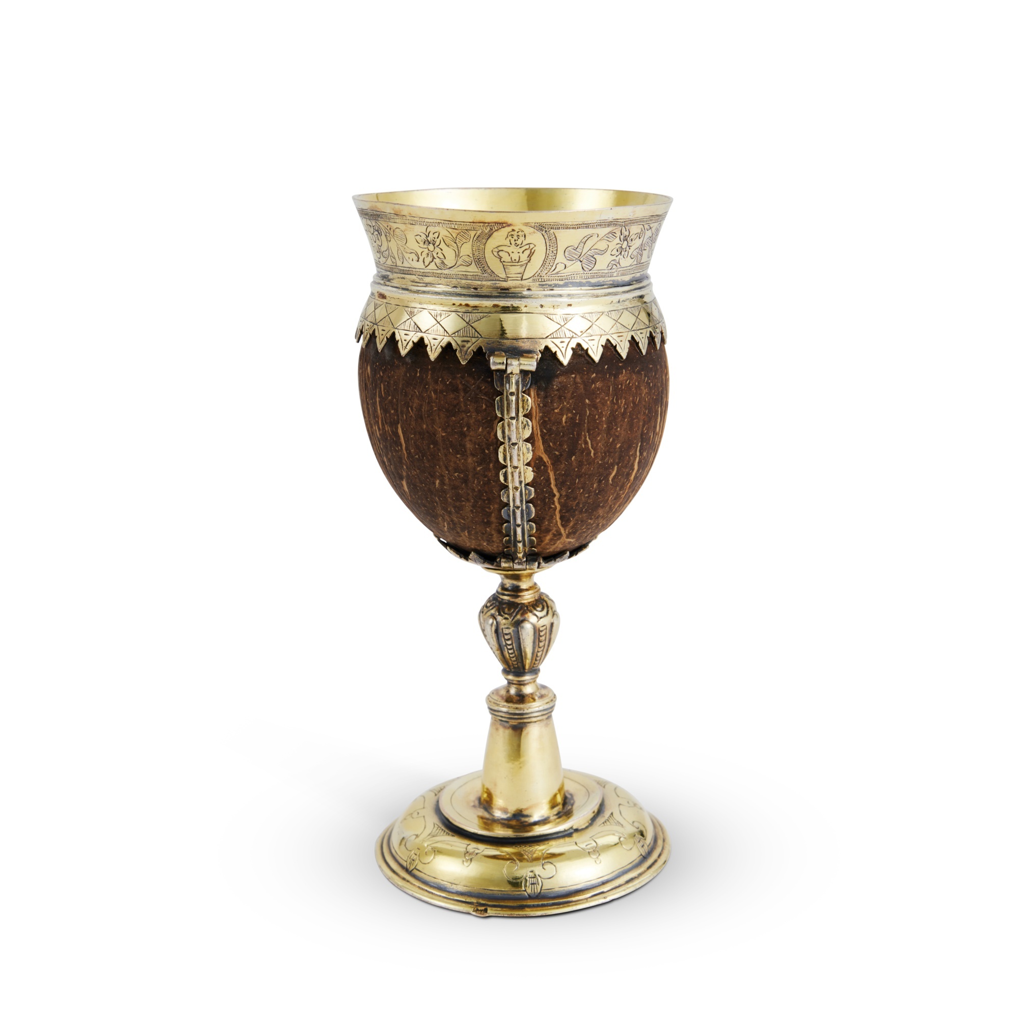 A Silver-Gilt-Mounted Coconut Cup, Probably German, Early 17th Century