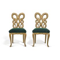 A Pair of Continental Giltwood Side Chairs, 19th Century