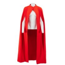 Trig&#232;re Orange Wool Cape, 1970s