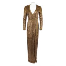 Diane Von Furstenberg Gold Ariel Armour Wrap Dress, 2014