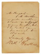 Hawthorne, Nathaniel | The author's last letter