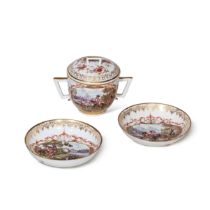 A Rare Meissen Two-handled Ecuelle, A Cover and Two Saucer Stands, Circa 1723 | Eine seltene Meissen