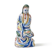 A Dutch Delft Polychrome Figure of the Goddess Guanyin, Early 18th Century | Eine Delfter polychrome