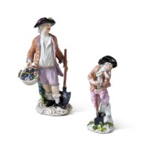 Two Meissen Figures of Gardeners, Circa 1750-55 | Zwei Meissen Gärtnerfiguren, um 1750-55