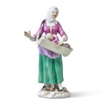 A Meissen Figure of a Savoyard Woman and Baby from the 'Cris de Paris' Series, Circa 1755 | Eine Mei