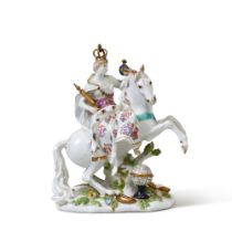 A Meissen Allegorical Equestrian Figure Emblematic of Europe, Circa 1750 | Eine Meissen Reiterfigur,