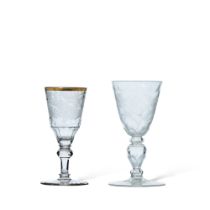 Two Continental Engraved Glass Goblets, First Half 18th Century | Zwei mitteleuropäische gravierte G