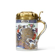 A Meissen Large Tankard, 19th Century, With Silver-Gilt Mounts | Ein großer Meissen Krug, 19. Jahrhu