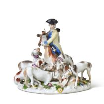 A Meissen Figure Group of a Hunter and Hounds, Circa 1750 | Eine Meissen Gruppe eines Jägers mit Jag