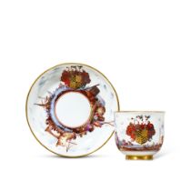 A Meissen Armorial Cup and Saucer, Circa 1740 | Eine Meissen Wappentasse und -Untertasse, um 1740