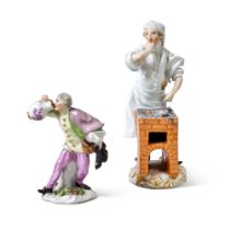 A Meissen Figure of a Reveller, Circa 1750 | Eine Meissener Figur eines Nachtschwärmers, um 1750; zu